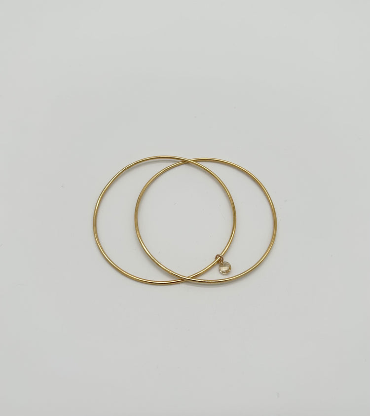 TOGETHER set of 2 bangles with citrine