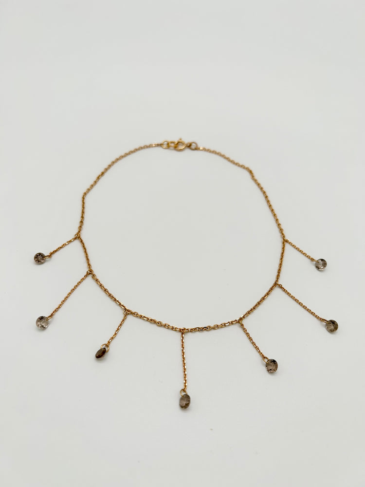 CASCADE chocker with smoky quartz