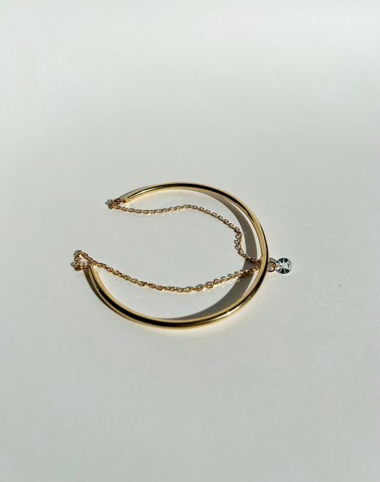 ENDLESS bracelet with chain and aquamarine