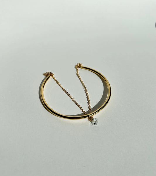 ENDLESS bracelet with chain and aquamarine