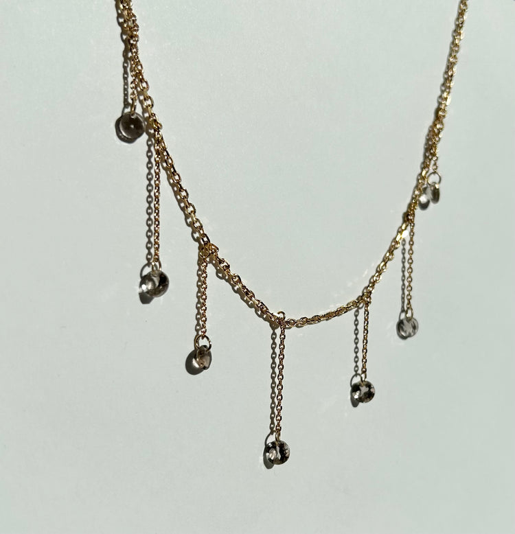 CASCADE chocker with smoky quartz