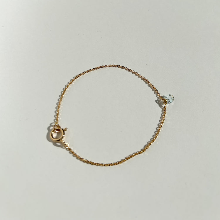 INFINITE chain bracelet with aquamarine