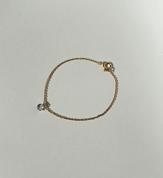 INFINITE chain bracelet with aquamarine