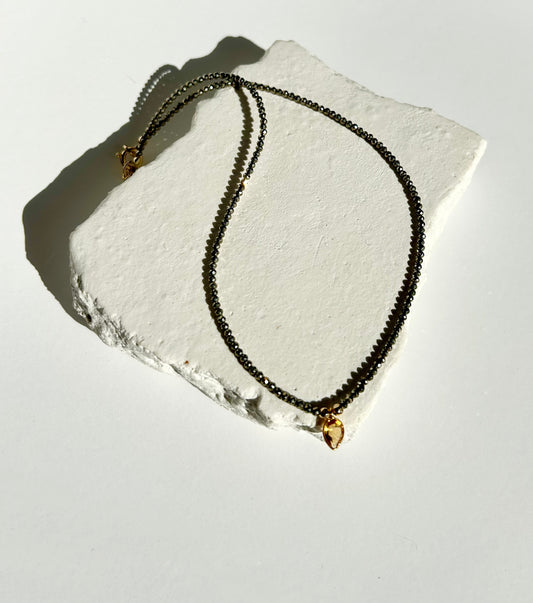 DELI necklace with citrine