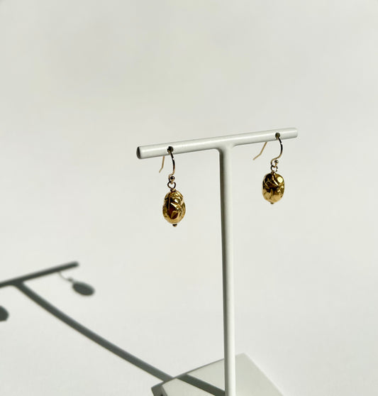 STELLA earrings with textured pendants