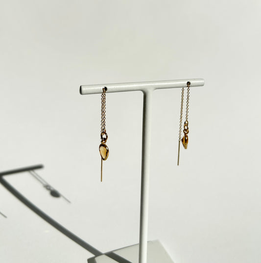 SEREINE chain earrings with citrines