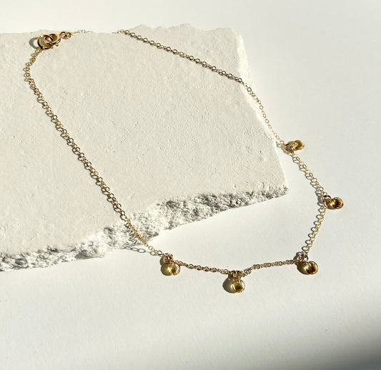 HARMONY necklace with citrines