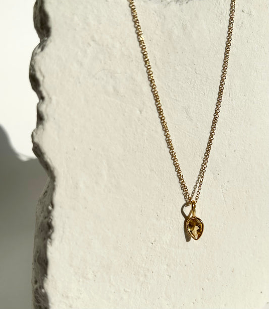 JOY necklace with citrine