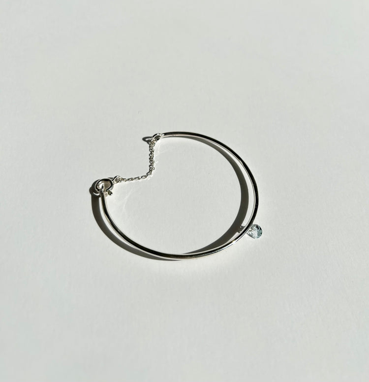 ECHOES bracelet with aquamarine