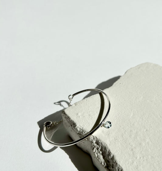 ECHOES bracelet with aquamarine