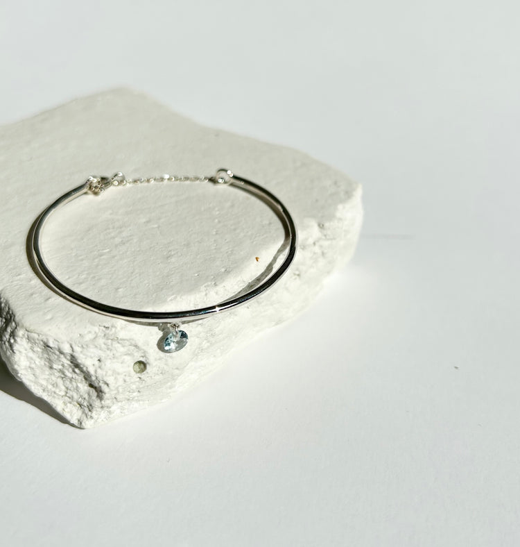ECHOES bracelet with aquamarine