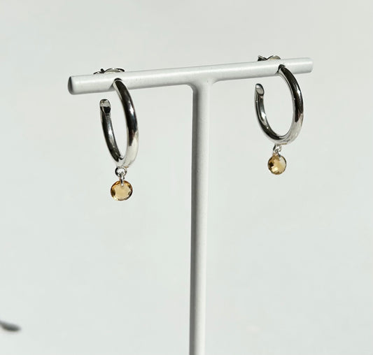 DROPS silver hoops