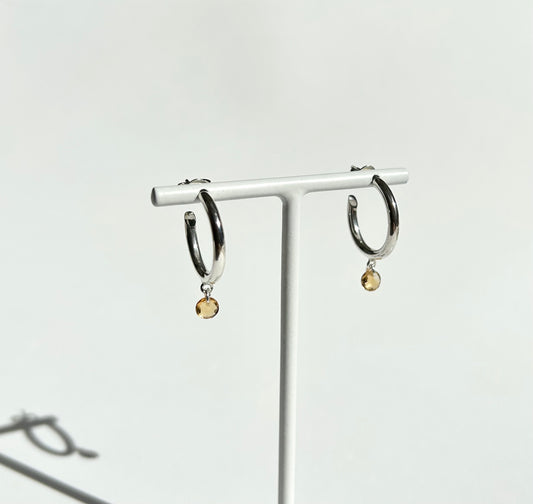 DROPS silver hoops