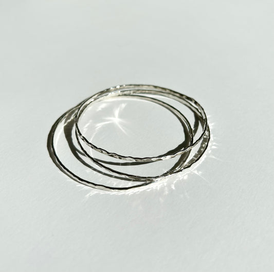 ZINC set of textured bangles