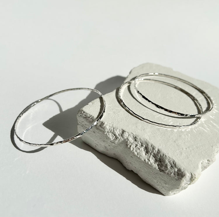 ZINC set of textured bangles