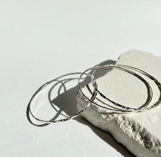 ZINC set of textured bangles