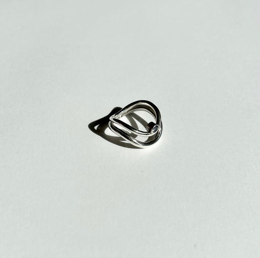 ÉCUME silver ring with tanzanite