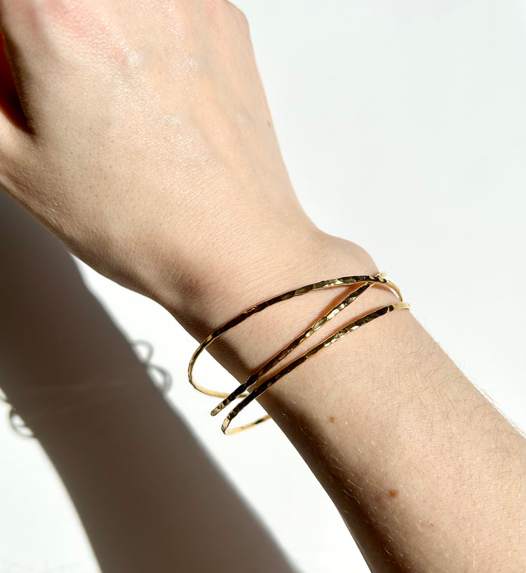 ZINC set of textured bangles