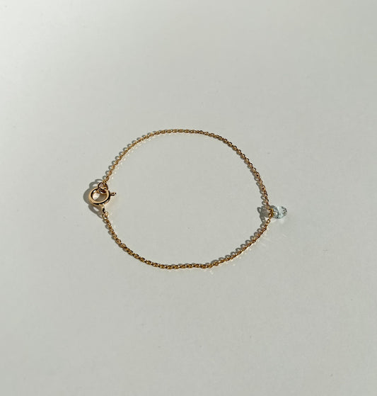 INFINITE chain bracelet with aquamarine