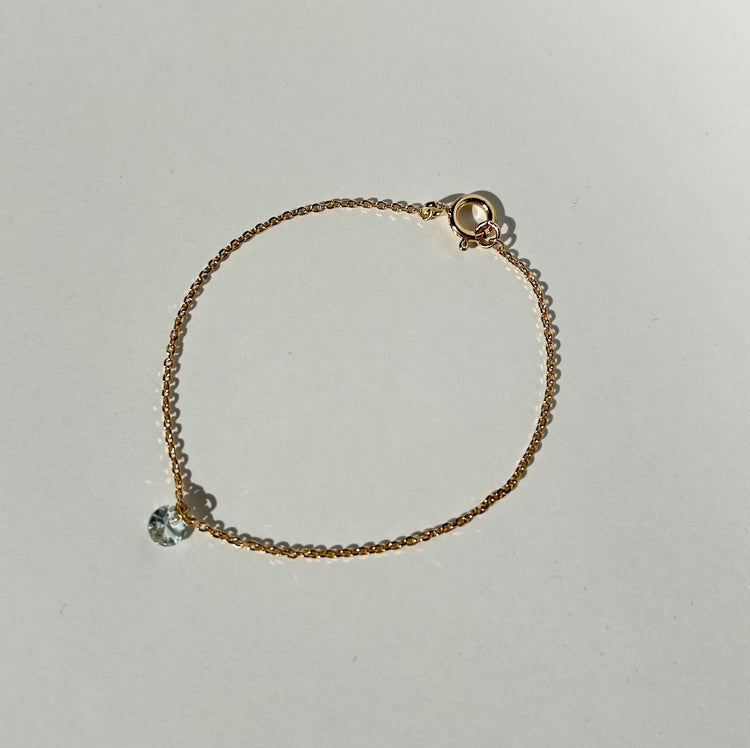 INFINITE chain bracelet with aquamarine