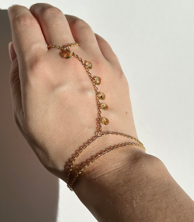SPARKLE hand chain with citrines