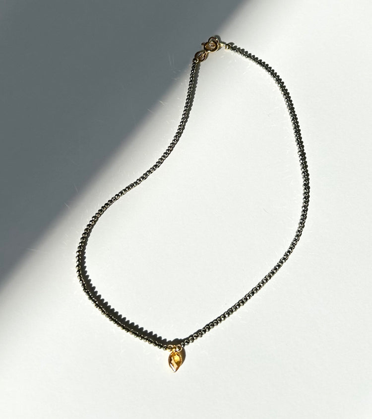 DELI necklace with citrine