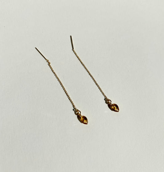 SEREINE chain earrings with citrines