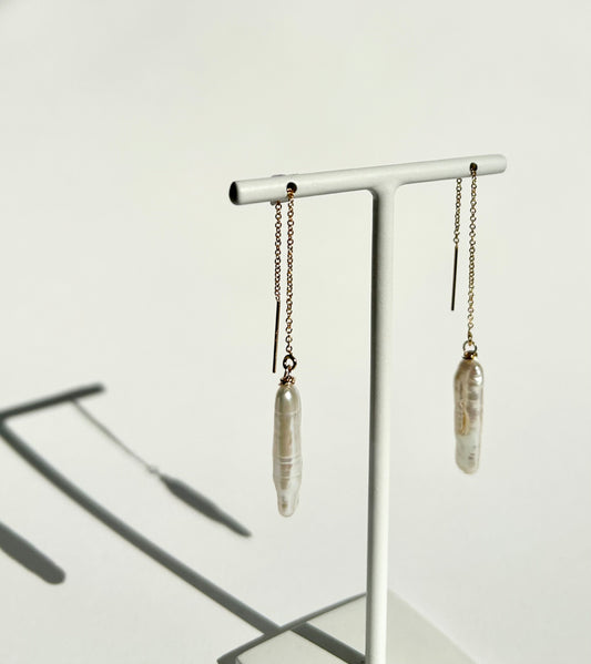 LOU earrings with baroque pearls